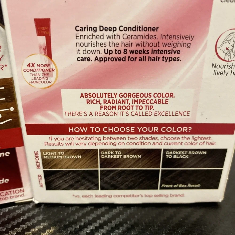 Loreal Paris Excellence Creme‎ Hair Color #1 Black 2 Pack